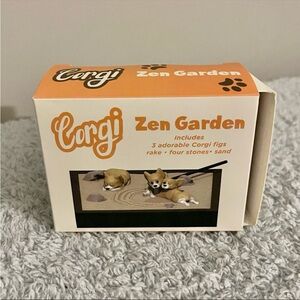 ❄️5/$20 Corgi Mini Sand Garden Includes 3 Corgi Figurines, Rake, 4 Stones, Sand